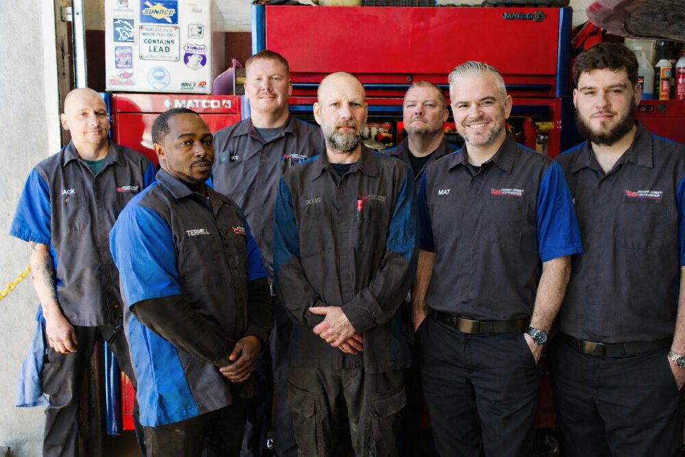 Brown Street Auto Repair mechanics team photo Akron OH